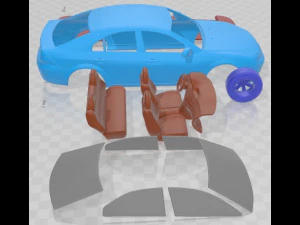 Mondeo Hatchback 2003 Printable Car 3D Print Model