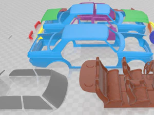 Mercedes Benz W123 Sedan 1975 Printable Car 3D Print Model