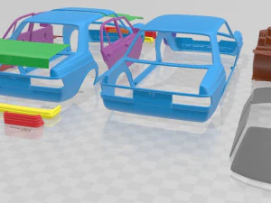 Mercedes Benz W123 Sedan 1975 Printable Car 3D Print Model