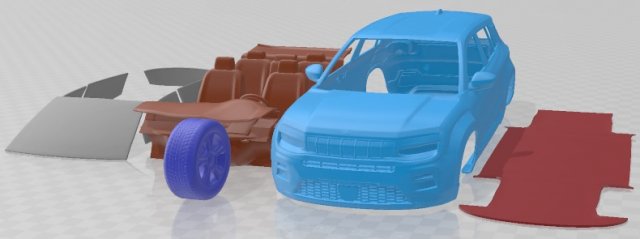 Jeep Avenger 2023 Printable Car Modèles 3D en vedette .c4d .max .obj .3ds .fbx .stl .blend 