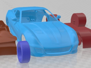 Ferrari 599 GTO 2011 Printable Car 3D प्रिंट मॉडल
