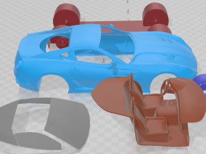 Ferrari 599 GTO 2011 Printable Car 3D प्रिंट मॉडल
