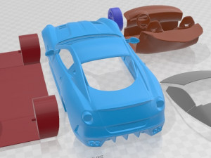 Ferrari 599 GTO 2011 Printable Car 3D प्रिंट मॉडल