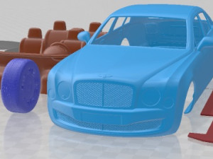 Bentley Mulsanne 2011 Printable Car 3D Print Model