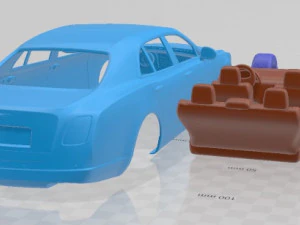 Bentley Mulsanne 2011 Printable Car 3D Print Model