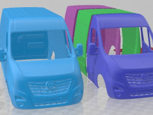 Opel Movano L2H2 2020 Printable Van 3Dプリントモデル