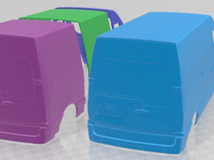 Opel Movano L2H2 2020 Printable Van 3Dプリントモデル