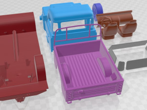 Land Rover Defender 110 PickUp 2011 Printable Car Modèles 3D en vedette