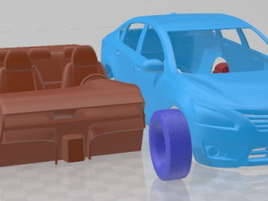 Nissan Altima Sedan 2013 Printable Car 3D 打印模型