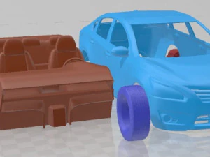 Nissan Altima Sedan 2013 Printable Car 3D Print Model