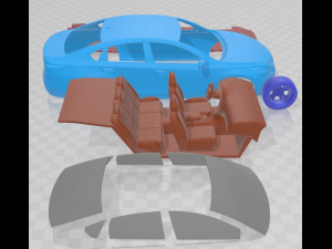 Nissan Altima Sedan 2013 Printable Car 3D 打印模型
