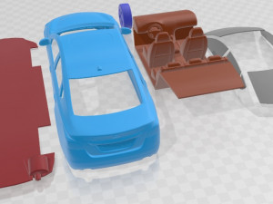 Nissan Altima Sedan 2013 Printable Car 3D 打印模型