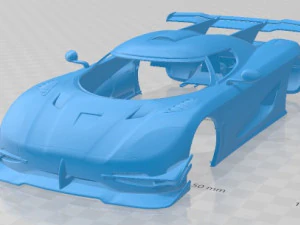 Koenigsegg One 1 2014 印刷可能なボディカー 3Dプリントモデル