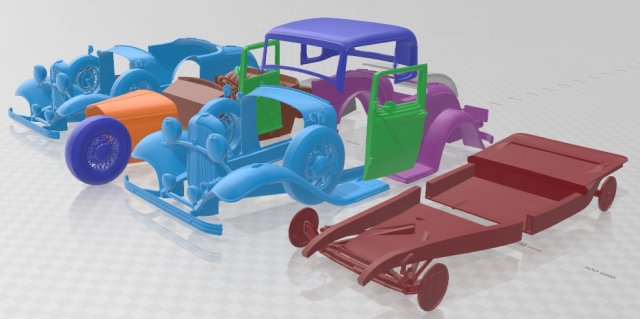 Coupe 1932 Printable Car 3D Print Model .c4d .max .obj .3ds .fbx .stl .blend 