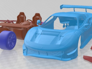 Ferrari 488 GT3 Evo 2020 Printable Car 3D Print Model