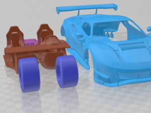 Ferrari 488 GT3 Evo 2020 Printable Car Model do druku 3D