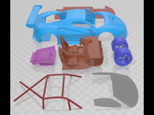 Ferrari 488 GT3 Evo 2020 Printable Car Model do druku 3D