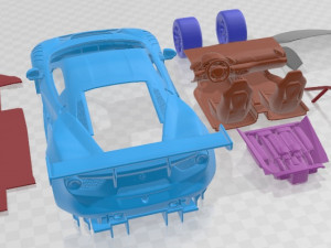 Ferrari 488 GT3 Evo 2020 Printable Car Model do druku 3D