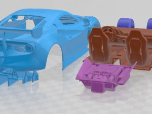 Ferrari 488 GT3 Evo 2020 Printable Car Model do druku 3D