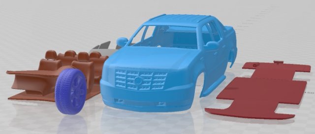 Cadillac Escalade EXT 2011 Printable Car 3D Baskı Modeli .c4d .max .obj .3ds .fbx .stl .blend 