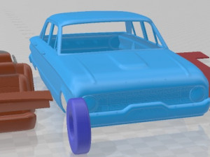 Falcon 1960 Printable Car 3D प्रिंट मॉडल