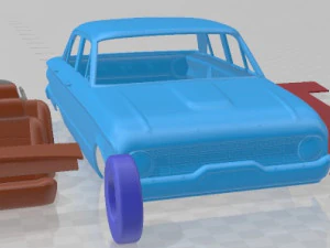 Falcon 1960 Printable Car 3D Print Model
