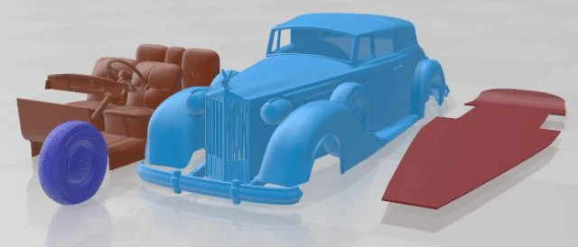 Packard Twelve Victoria Printable Car 3D Print Model .c4d .max .obj .3ds .fbx .stl .blend 