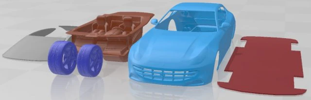 Ferrari FF 2012 Printable Car 3D Print Model .c4d .max .obj .3ds .fbx .stl .blend 