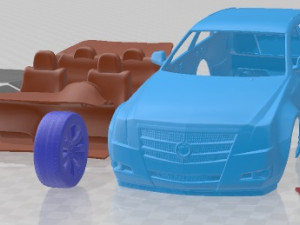 Cadillac CTS Sport Wagon 2009 Printable Car Model do druku 3D