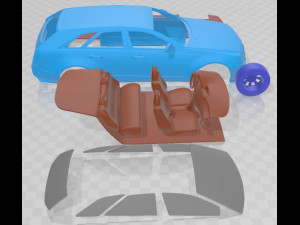 Cadillac CTS Sport Wagon 2009 Printable Car Modelo de Impressão 3D