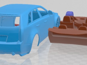 Cadillac CTS Sport Wagon 2009 Printable Car Modelo de Impressão 3D