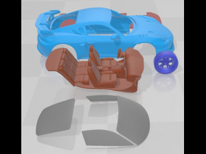 Porsche 718 Cayman GT4 RS 2022 Printable Car 3D Print Model