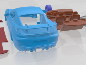 Porsche 718 Cayman GT4 RS 2022 Printable Car 3D Print Model