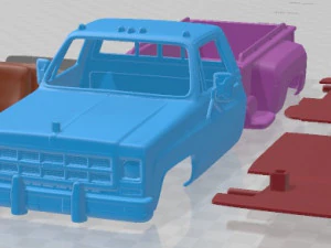 Carro para impress&atilde;o GMC Sierra Grande 454 Pickup 1979 Modelo de Impressão 3D