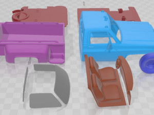 GMC Sierra Grande 454 Pickup 1979 Printable Car 3D Print Model