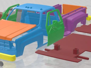 Carro para impress&atilde;o GMC Sierra Grande 454 Pickup 1979 Modelo de Impressão 3D