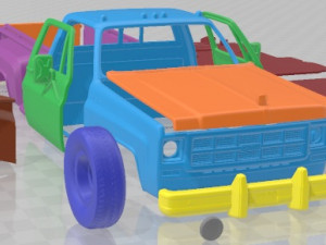 GMC Sierra Grande 454 Pickup 1979 Printable Car 3D प्रिंट मॉडल
