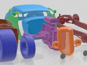 1934 Hot Rod Printable Car Modèles 3D en vedette