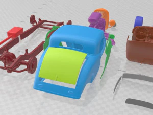 1934 Hot Rod Printable Car 3D Print Model