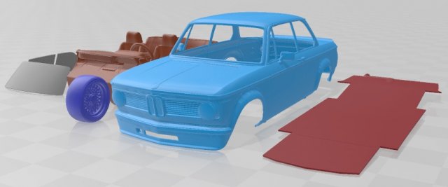 2002 Turbo 1973 Printable Car 3D 打印模型 .c4d .max .obj .3ds .fbx .stl .blend 