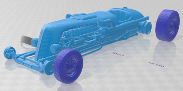 Jay Leno Tank Car Hot Rod Printable Car 3D Print Model .c4d .max .obj .3ds .fbx .stl .blend 