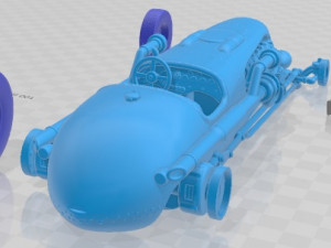 Jay Leno Tank Car Hot Rod Printable Car Model Cetak 3D