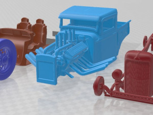 Model A Hot Rod 1931 Printable Car Modèles 3D en vedette