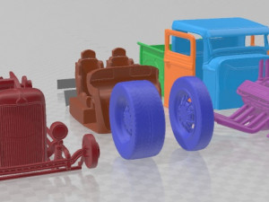 Model A Hot Rod 1931 Printable Car 3Dプリントモデル
