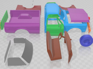 Chevrolet C10 Cheyenne Pickup 1971 Printable Car 3D Print Model