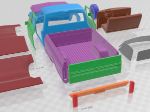 Chevrolet C10 Cheyenne Pickup 1971 Printable Car 3D Print Model