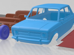 Fiat 128 1969 Printable Car 3D Baskı Modeli