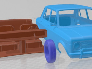 Fiat 128 1969 Printable Car 3Dプリントモデル