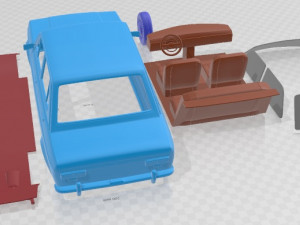 Fiat 128 1969 Printable Car 3Dプリントモデル