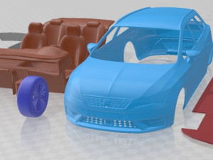 Seat Leon ST 2019 Printable Car 3D Print Model